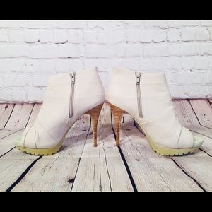 Miss Sixty “Jaiden” Leather Peep Toe Bootie